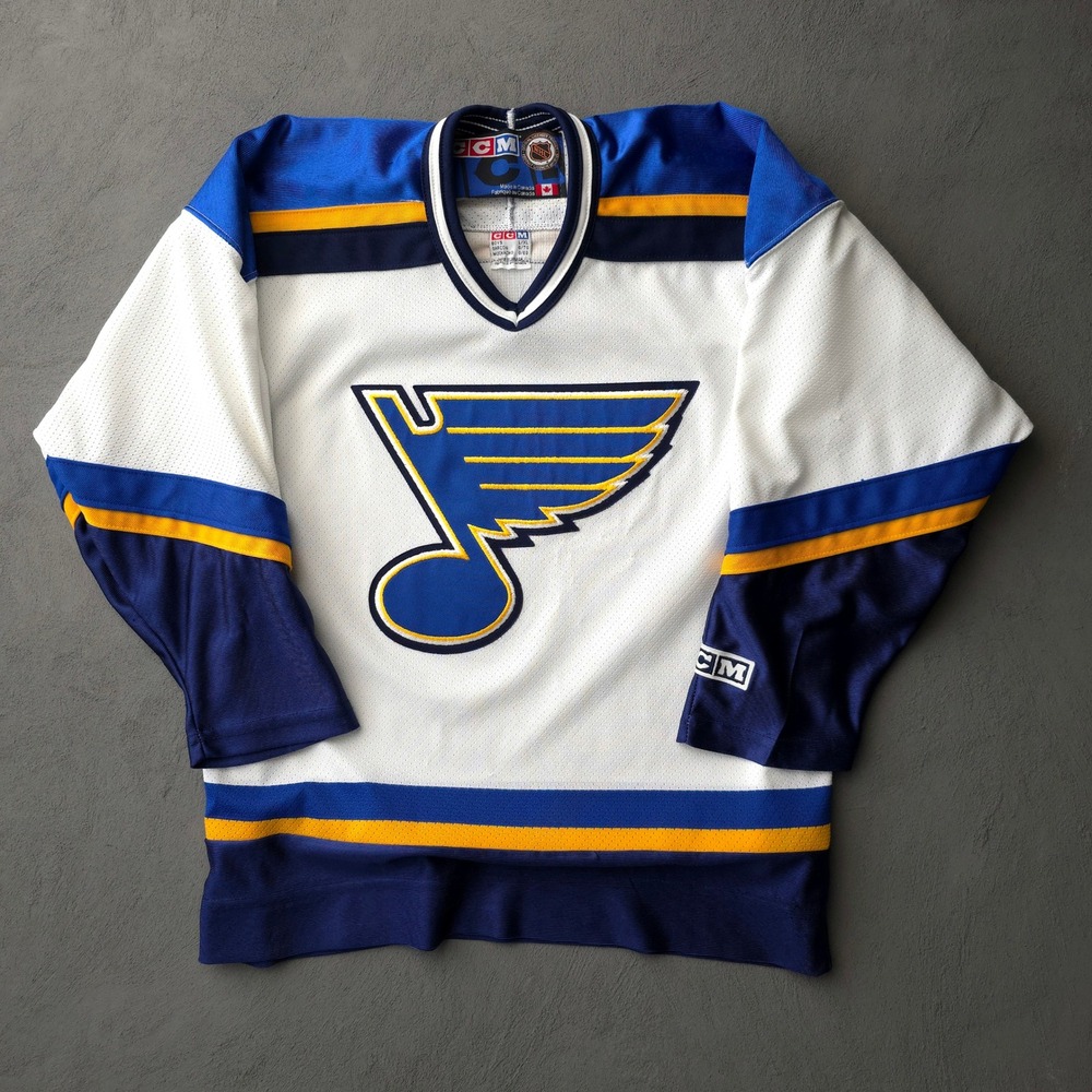 Vintage 90s NHL St. Louis Blues Jersey Youth L/XL White CCM